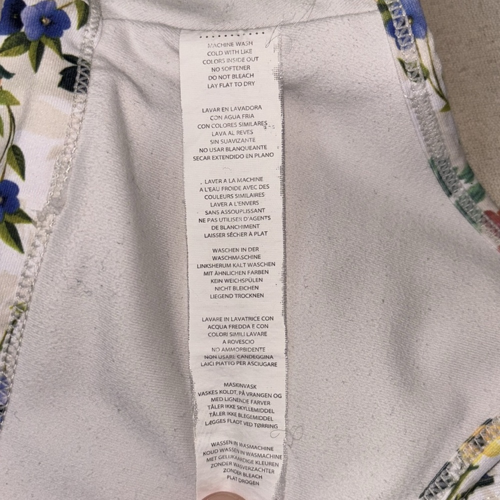 Fabletics Poppy Field Ivory XS Racerback, Seamless Sports Bra - Picture 8 of 15